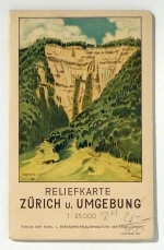 Reliefkarte Zürich u. Umgebung