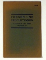 Thesen und Resolutionen des XII. EKKI-Plenums September 1932