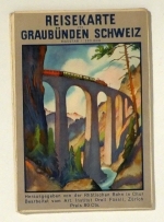 Reisekarte von Graubünden. Schweiz