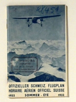 Offizieller Schweiz. Flugplan - Horaire Aérien Officiel Suisse - Official Swiss Aerial Time Table