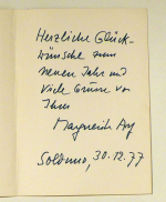 Autograph von Marguerite Arp (Frau von Hans Arp)