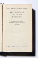 Erstausgaben deutscher Dichtung