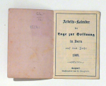 Arbeits-Kalender der Loge zur Hoffnung in Bern auf das Jahr 1869