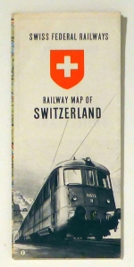Swiss Federal Railways. Railway Map of Switzerland