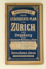 Offizieller Neuer Uebersichts-Plan von Z&uuml;rich und Umgebung vom Jngenieur-Bureau der Stadt