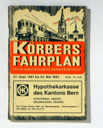 Körbers Fahrplan für den Kanton Bern und die angrezenden Gebiete. 27. Sept. 1981 bis 22. Mai 1982