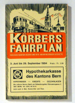 Körbers Fahrplan für den Kanton Bern und die angrezenden Gebiete. 3. Juni bis 29. September 1984