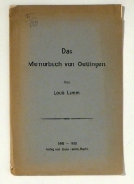 Das Memorbuch von Oettingen