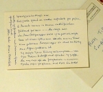 Doppelseitig beschriebene Briefkarte vom  11. Januar 1984 an Frau Ruth Tittel, Zürich; mit Briefumschlag