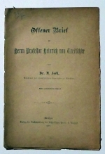 Offener Brief an Herrn Professor Heinrich von Treitschke