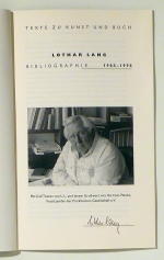 Lothar Lang : Bibliographie 1988 - 1998